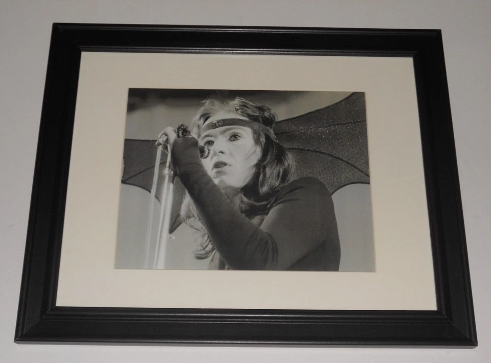 Framed Genesis Peter Gabriel "Bat Outfit" Roxy 1973 Tour Print 14" by 17"  - Image 1 of 1