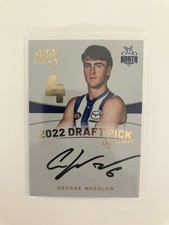 2023 Select AFL Legacy George Wardlaw Draft Pick Signature Gold #88/90
