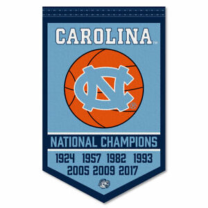 North Carolina Tar Heels Basketball National Champions Banner Flag