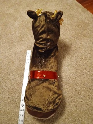 Disfraz de Reno Mascota Perro Navidad/Halloween Juegos con disfraces Cuerno Capucha Talla Mediana Foto 1 de 4