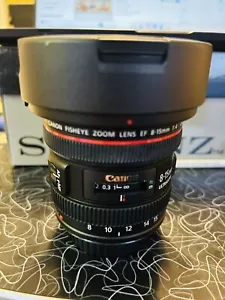CANON EF 8-15 mm F/4L Fisheye USM Ultra Wide Zoom Lens For EOS SLR CAMERAS - Picture 1 of 7