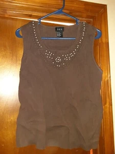 Womens RQT Size XL Brown Sleevelss Sweater - Picture 1 of 1
