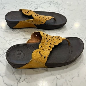 Fitflop Eyelet Thick Strap Thong Sandals Size 8 - Picture 1 of 7