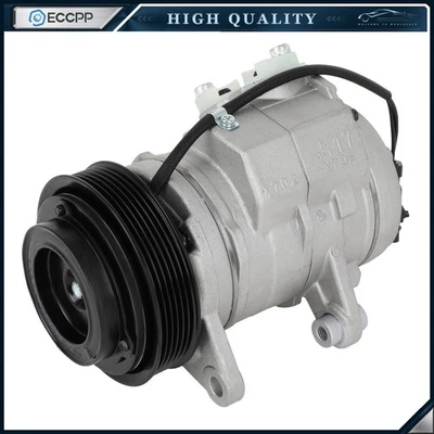 Compresor de aire acondicionado con embrague para Dodge Ram 1500 Dakota 04-07 Mitsubishi Raider Foto 1 de 4