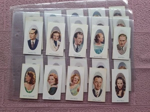 PART SET - GODFREY PHILLIPS - 29/48 SCREEN STARS  (light blue captions) FR/GD - Picture 1 of 6