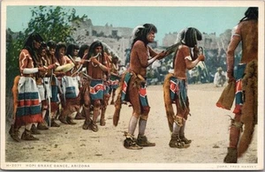 Postal nativa americana de Arizona de la década de 1960 "HOPI SNAKE DANCE" FRED HARVEY #H-2071 - Imagen 1 de 2