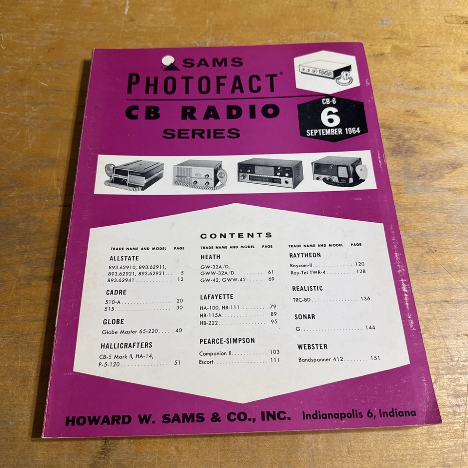 SAMS Photofact CB Radio Series Manual CB 6 September 1964 - Image 1 of 1