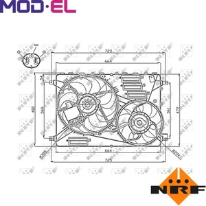 FAN RADIATOR 47755 FOR LAND ROVER 224DT 2.2L 204PT 2.0L 4cyl RANGE ROVER EVOQUE - Picture 1 of 6