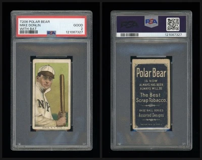1909-11 T206 - Mike Donlin (con murciélago) - Oso polar - PSA 2 Foto 1 de 3