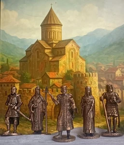 Figurina miniatura bronzo YOTA ROYAL 40mm - Re Davide IV di Georgia SCEGLI TU - Foto 1 di 4