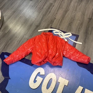 Yeezy Gap Round Jacket Red YZY Size Small Gently Used - Picture 1 of 5