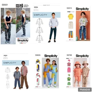 SIMPLICITY Schnittmuster Jungen Shirts, Top, Hose, Shorts, Mütze BLITZPREIS - Bild 1 von 56