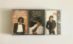 Michael Jackson Cassette Tapes Thriller Bad Off The Wall Play Tested EX/EX - Imagen 1 de 8