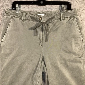 J Jill Wide Leg Crop Pants Women's Size 16 Regular Green - Imagen 1 de 5