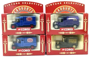 4 x Corgi Cadburys Travellers Chocolate Diecast Models 61205 Cocoa Frys Cream - Picture 1 of 6