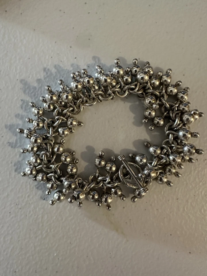 Pulsera Silpada de plata de ley 925 Cha Cha con cuentas cierre de palanca 73,4 gramos Foto 1 de 4