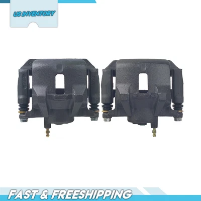 Front Brake Calipers w/Brackets for 2003-2008 Pontiac Vibe Toyota Corolla Matrix - Image 1 of 4