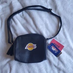 NUEVO Bolso de Mano Los Angeles Lakers Licencia NBA Negro Imitación Cuero por FOCO NUEVO CON ETIQUETAS - Imagen 1 de 8