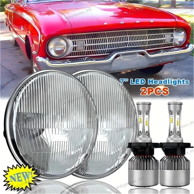 Faro LED redondo halo ojo de ángel para Ford Falcon sedán entrega 1961-65 2 piezas 7" Foto 1 de 4