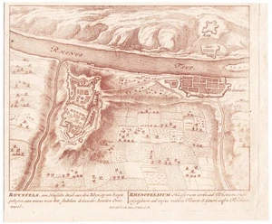 Rheinfels Rhein Stank Goar Rheinland-Pfalz Gravure En Cuivre Schenk 1715 - Afbeelding 1 van 1
