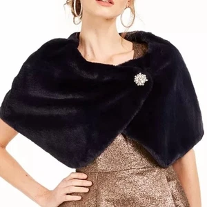 Tahari ASL Faux-Fur Black Shrug Jacket Gr. XL - Bild 1 von 7