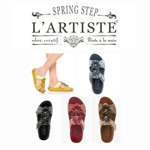 🔥L'Artiste by Spring Step Karina Hand Painted Leather Slide Sandals, US9/EU40 - Picture 1 of 19