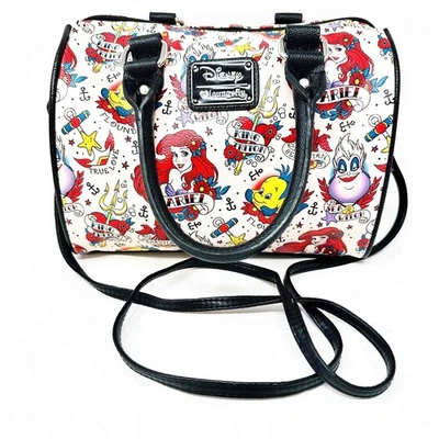 Cartera Loungefly Bandolera Sirenita Disney Ariel Bolso de Mano Tatuaje Raro Nuevo sin Etiquetas Foto 1 de 4