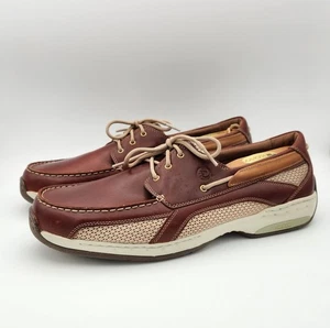 Dunham Captain Men's Size 13 E Boat Shoes Brown Leather Non-slip Comfort - Picture 1 of 10