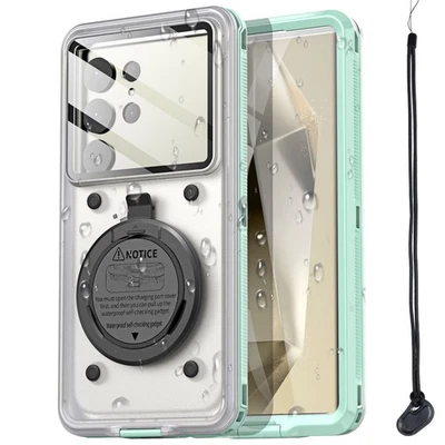 Self-Check Waterproof Diving Case Cover for Samsung Galaxy S25 S24 S23 S22 Ultra - Image 1 of 4