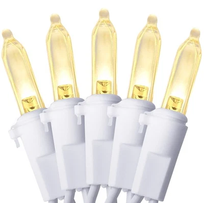 100 LED Warm White Christmas String Lights Set, 26.9 Ft White Wire Indoor Out... - Image 1 of 4