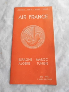 Air France Timetable brochure 1935 Espagne Maroc Algerie tunisie ligne 4911 - Picture 1 of 3