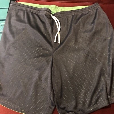 Men’s Navy & Green Reversible Mesh XL C9 Drawstring Shorts W/few Marks On Front - Image 1 of 4
