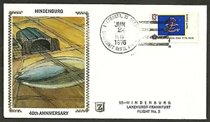 1976 V.F. FDC Colorano Silk Cachet History Aviation & The Graf Zeppelin Flight#3 - Picture 1 of 1