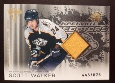 2004 Pacific Titanium Scott Walker Authentic Game Worn Jersey /875 #165 - Image 1 of 2