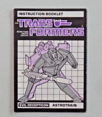 Folleto de instrucciones Transformers Evil Decepticon Astrotrain 1985 5906 Foto 1 de 4