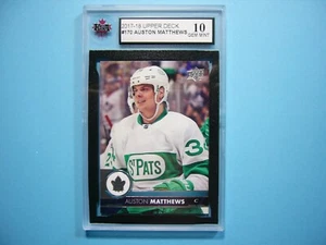 2017/18 UPPER DECK NHL HOCKEY CARD #170 AUSTON MATTHEWS ST. PATS KSA 10 GEM MINT - Picture 1 of 2