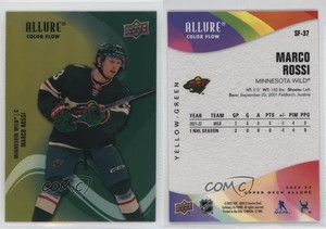 2022-23 Upper Deck Allure Color Flow Yellow Green Marco Rossi #SF-37 Rookie RC