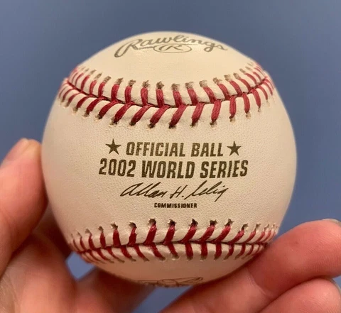 2002 World Series Baseball  Angels Major League Baseball White Ball Unsigned Cover