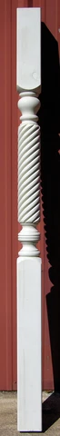 Classic Victorian style porch column, with roped turning. Can be shipped to you! Cover
