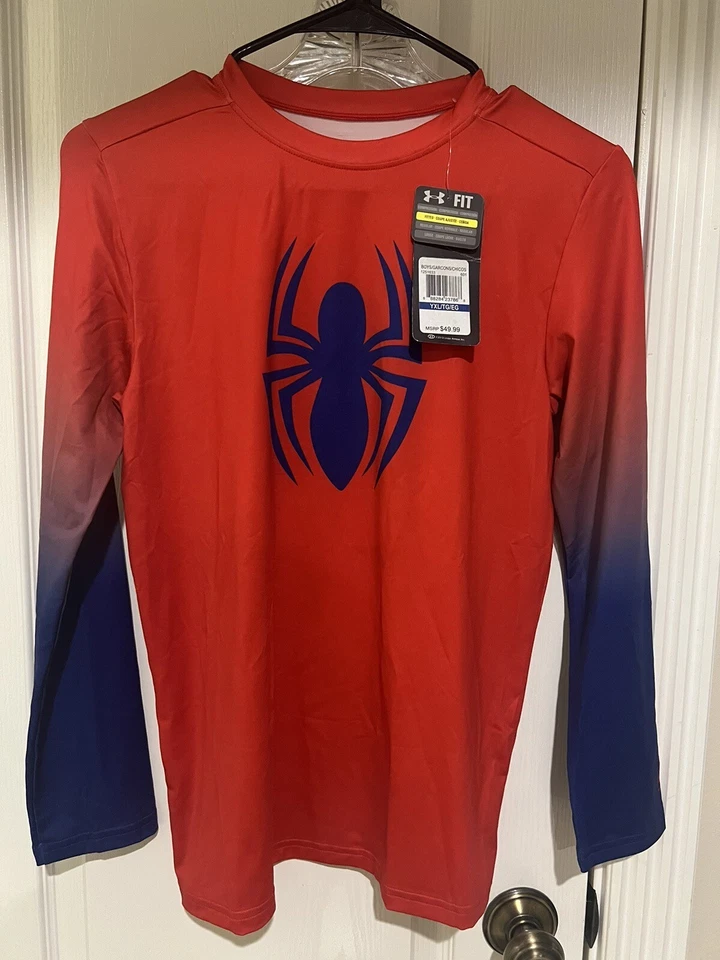 Camiseta de compresión Under Armour Spiderman para niños talla YXL nueva con etiquetas Foto 1 de 1