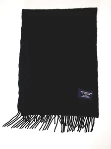 Roundtree & Yorke schwarzer 100 % Kaschmir Schal mit Fransen Halsbekleidung - Bild 1 von 2