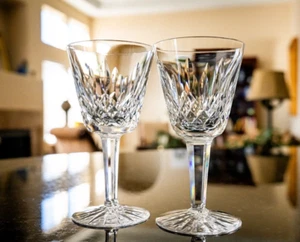 Juego(s) de 2 copas de vino Waterford Crystal LISMORE 5 7/8" Claret - Imagen 1 de 4