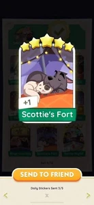 Scottie’s Fort 5🌟- Set 9 - MonopolyGo Stickers (Read Description) Fast delivery - Picture 1 of 1