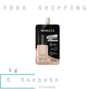 6 Sachets X 5 g Merrez'ca Perfect Matt Foundation SPF50+ PA++++ Facial Skincare - Picture 1 of 24