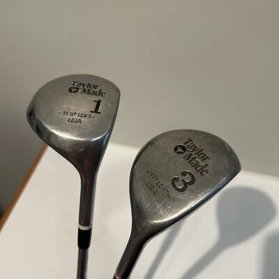 Controlador de caqui TaylorMade Pittsburgh 1 11,5° 1 y 3 madera 17° diestro paquete Foto 1 de 4