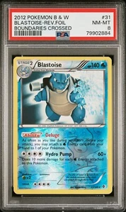 Pop 12! NM 2012 Pokemon Boundaries Crossed Blastoise #31 Reverse Foil Rare PSA 8 - Picture 1 of 2
