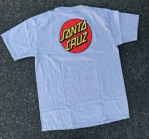 T-Shirt Santa Cruz klassisch gepunktet T-Shirt Skateboard grau neu Größe LARGE - Bild 1 von 3