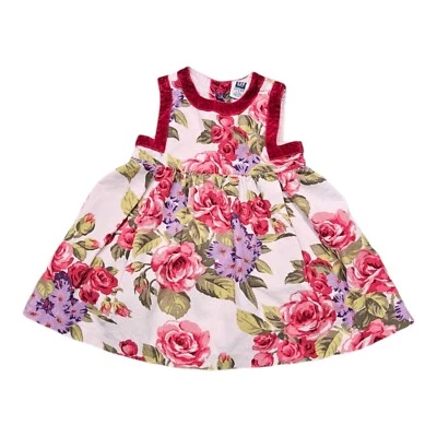 Vestido Floral Pana Rosa The Gap Bebé Niña Talla 12-18 Meses Foto 1 de 4