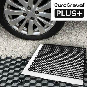 Gravel Grids with Membrane - EuroGravel Plastic ECO Driveway Paving Grids BLACK
