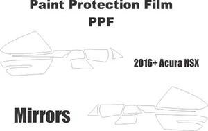 Paint Protection Film Clear PPF fits Acura NSX 2016-2022 for side mirrors - Picture 1 of 2